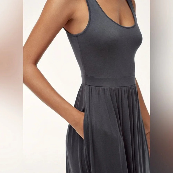 Aritzia Wilfred  Free Assonance Tank Midi Dress Grey Blue Size Small - Picture 2 of 7